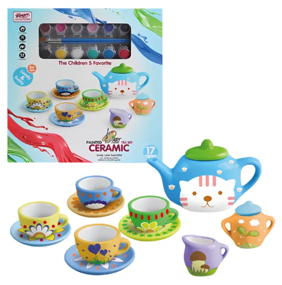 Set de creație „Serviciu de ceai din ceramică”, 17 piese