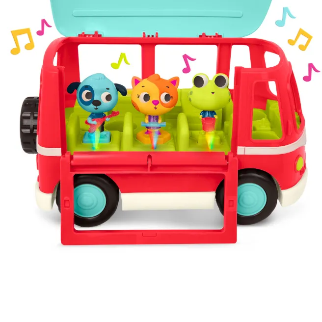 Autobuz muzical cu iluminare Battat, cod 1989D Autobuz muzical cu iluminare Battat, cod 1989D