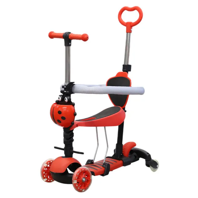 Trotinetă pentru copii 5in1 (roșie)