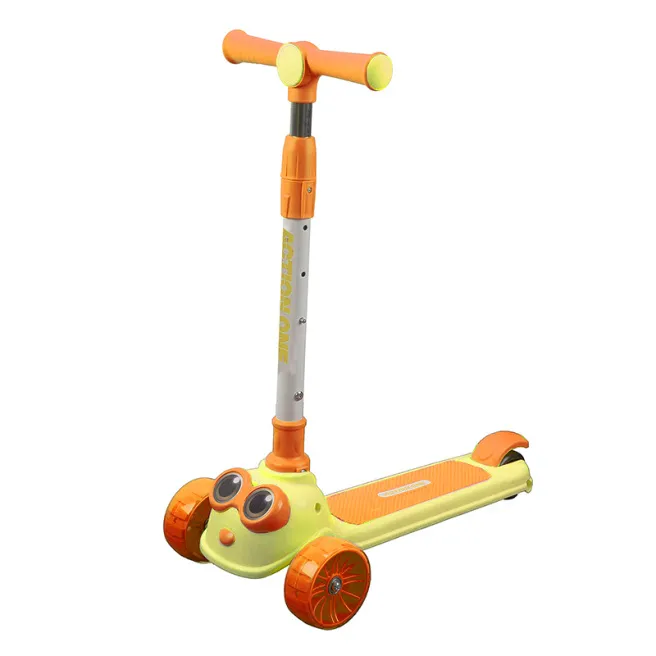 Trotinetă pentru copii F018, galbenă