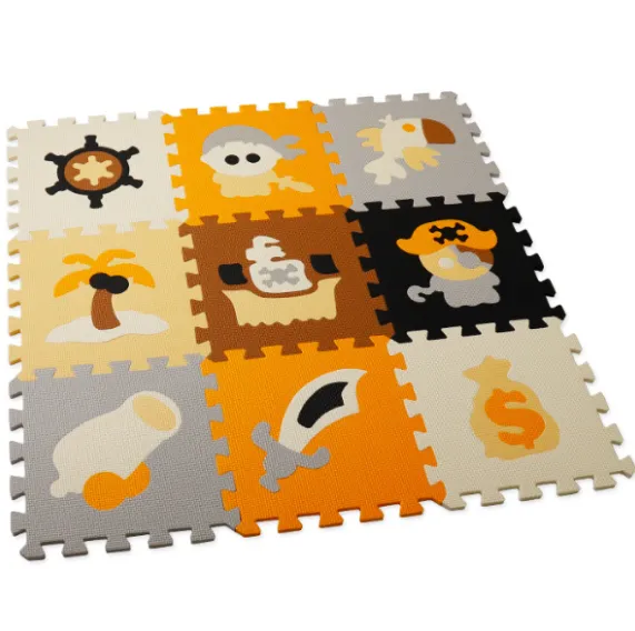 Covoraș-puzzle educativ „Piratul”, 9 elem.