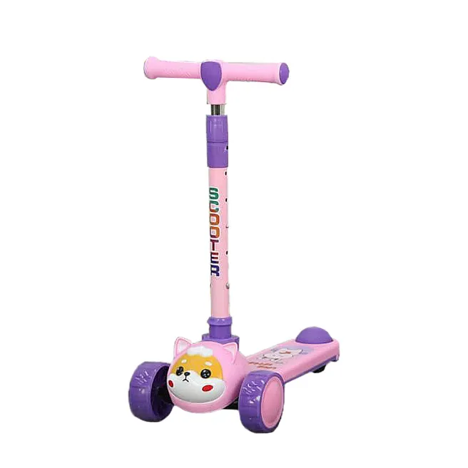 Trotineta pentru copii catelus F069, roza