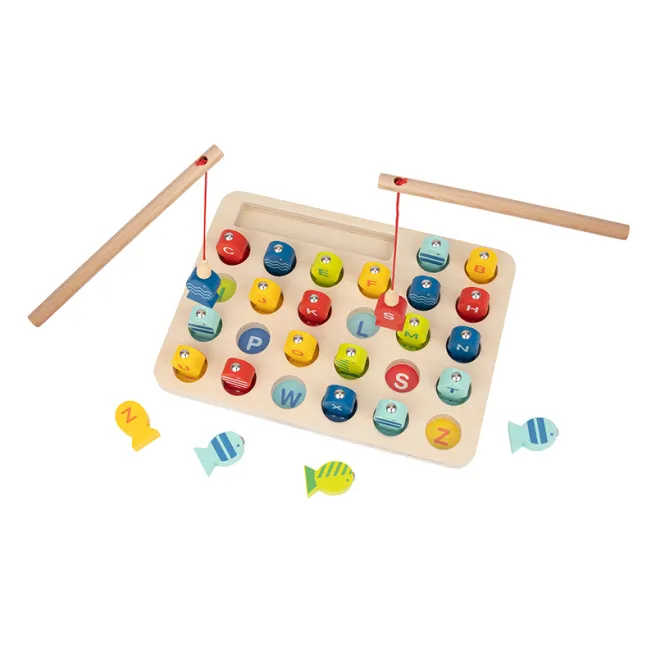 Jucărie din lemn Pescuitul magnetic cu alfabet, cod 57333 Jucărie din lemn Pescuitul magnetic cu alfabet, cod 57333