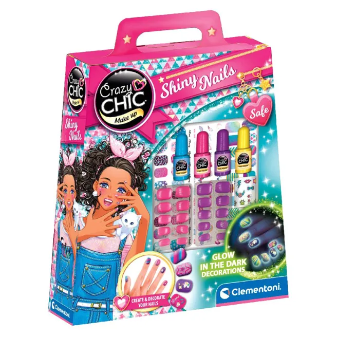 Set de creativitate Designer de unghii GLOW Crazy Chic Clementoni (18689)