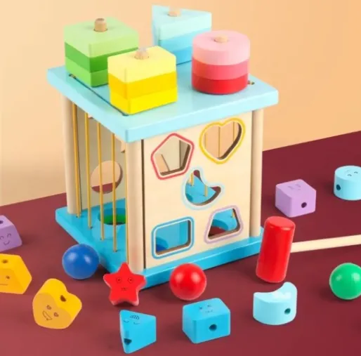 Cub de lemn pentru jocuri S11B003