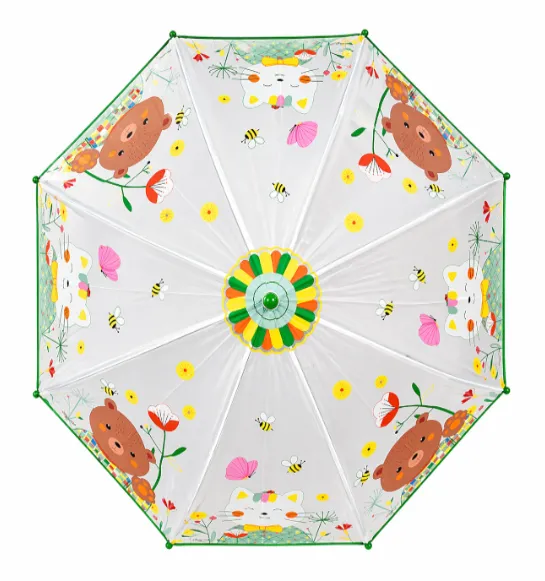 Umbrelă pentru copii cu pisicuțe și ursuleți, cod 2521D Umbrelă pentru copii cu pisicuțe și ursuleți, cod 2521D