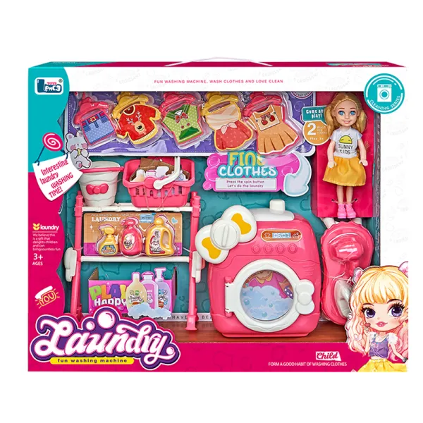 Set papusa cu masina de spalat 008980 