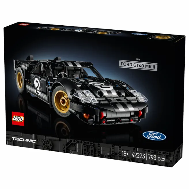 Constructor LEGO Technic Mașină de curse Ford GT40 MKII din 1966, art. 42223