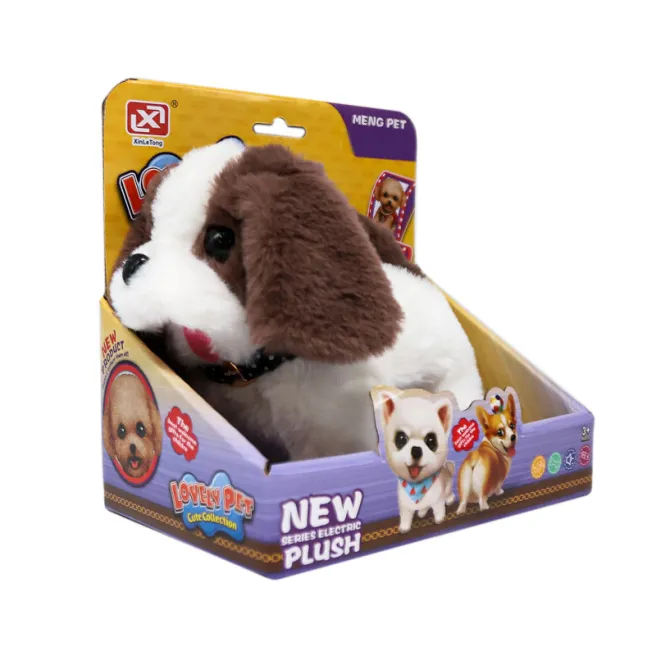 Câine interactiv „Lovely Pet”, cu sunet, maro inchis, cod 752133