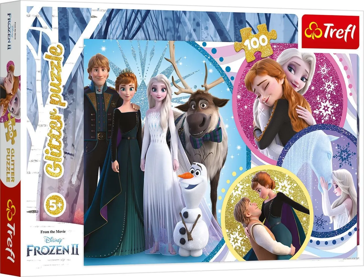 Frozen-2. În lumina iubirii (Puzzle-uri cu sclipici) 100element.art. 14817
