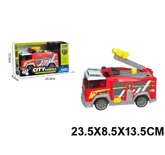 Masina autospeciala pentru pompieri cu inertie,cu sunete si lumini (19116)
