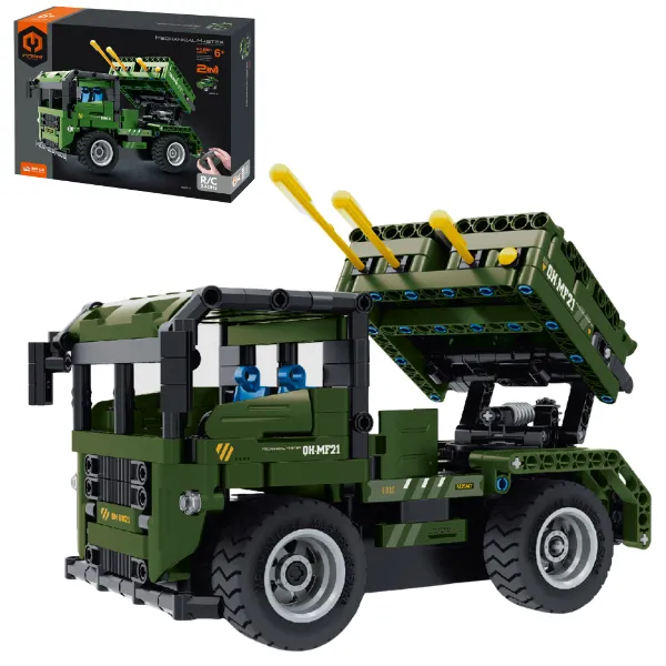 Set de construcție 2 în 1 iM Master Mechanical Master „Mașină militară”, cu telecomandă, 364 piese
