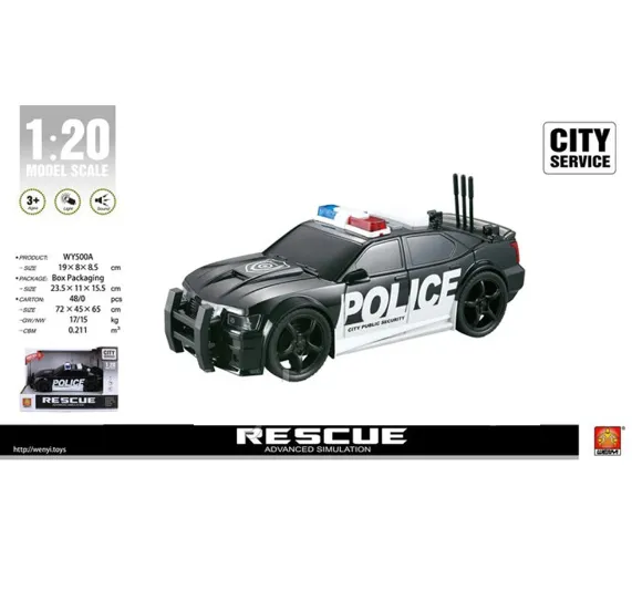 Mașină de poliție cu inertie (lumini /sunete) WY500A