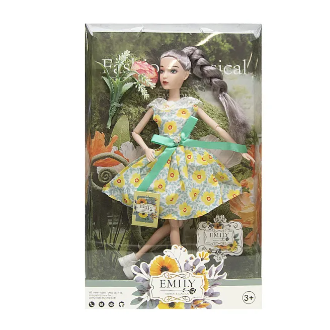 Papusa Emily 30 cm, cu flori, cod 672013