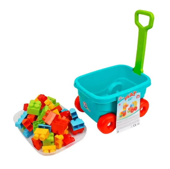 Constructor în cărucior, 50 de piese colorate 1393