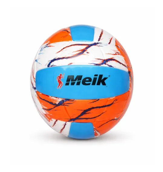 Minge de volei Size 5 Machine-Stitched, portocaliu-albastru, cod 2168D