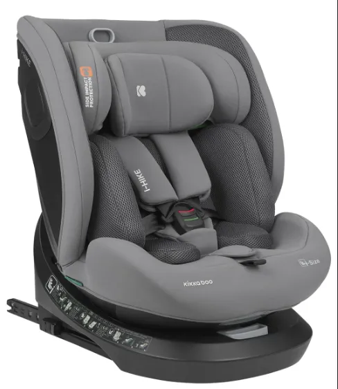 Scaun auto 40-150 cm (i-Size) Isofix Kikkaboo i-Hike Light Grey, rotativ 360