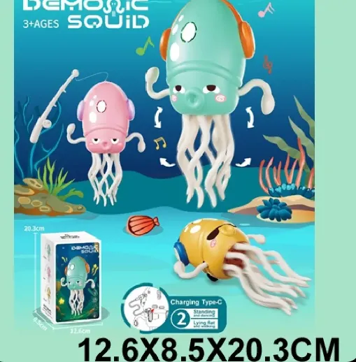 Calamar pe baterii,cu sunete,danseaza