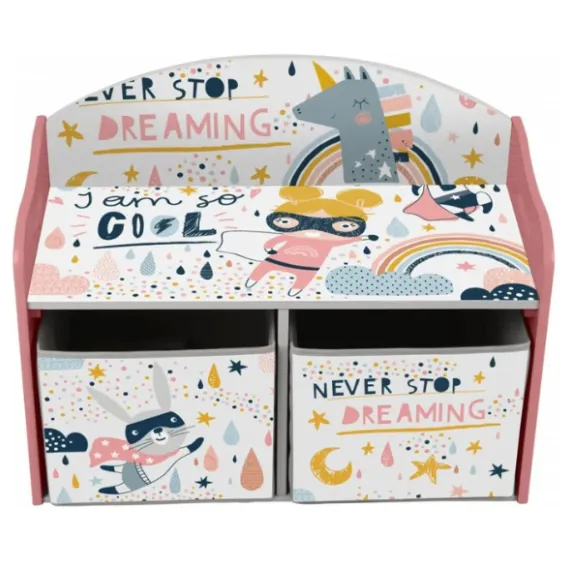 Băncuță cu depozitare U-GROW Super Girl