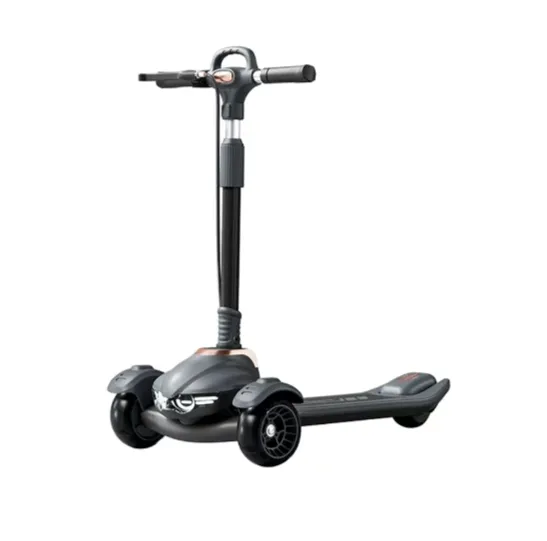Trotinetă pentru copii cu 3 roți luminoase, far cu lumină, platformă cu muzică și Bluetooth, negru, RTM Scooter (41684)
