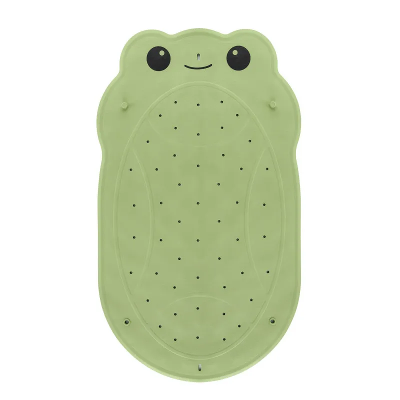 Covoras de baie din cauciuc anti-alunecare Roxy Kids 76×45 cm „Frog”, Verde (BM-4576-FR-G)