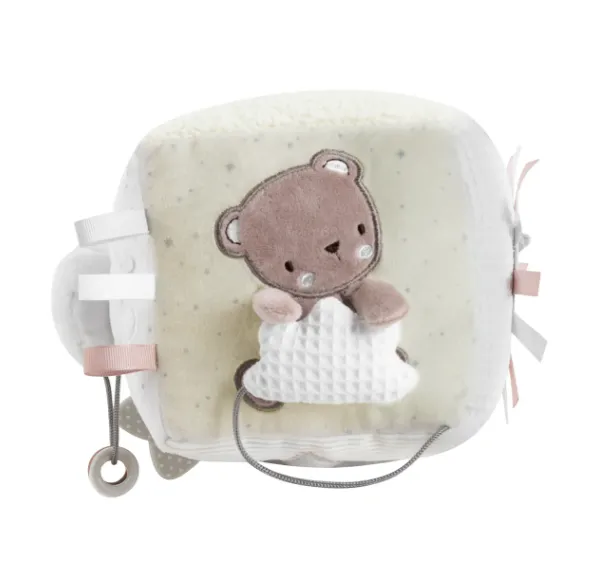 Jucărie de pluș KikkaBoo Cube Dream Big Beige, 16x16 cm
