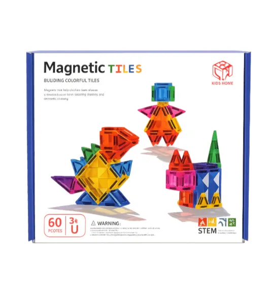 Constructor magnetic transparent 60 piese, cod 990097