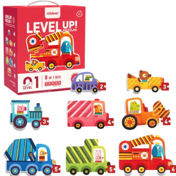Seria de puzzle-uri „Transport”, 8 în 1, nivelul 1