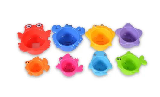 Jucării pentru baie Moni Stacking Cups, 8 buc.