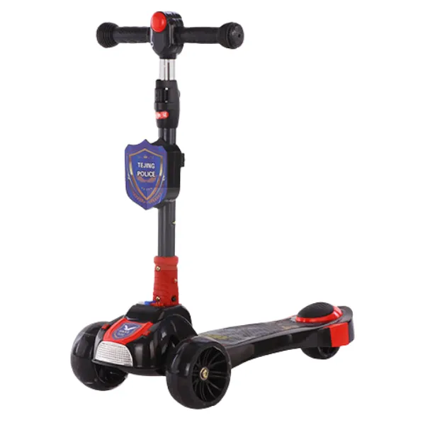 Trotinetă pentru copii cu trei roți, lumini LED și muzică, 2 culori