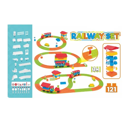 Constructor „Railway Set – Terminal 2”, 121 piese ,Technok (1240) Constructor „Railway Set – Terminal 2”, 121 piese ,Technok (1240)