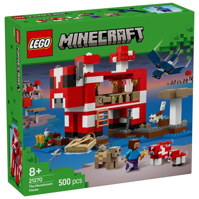 Constructor LEGO Minecraft Casă de vaci cu ciuperci, art. 21270