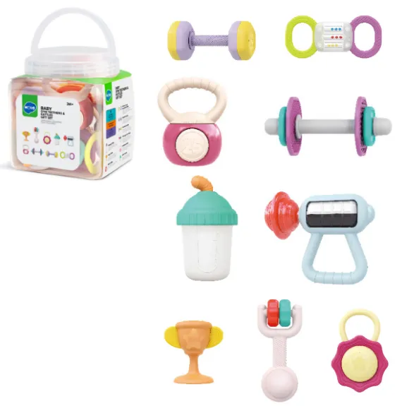 Set de zornăitoare și ventuze „Baby Gym”, 9 modele