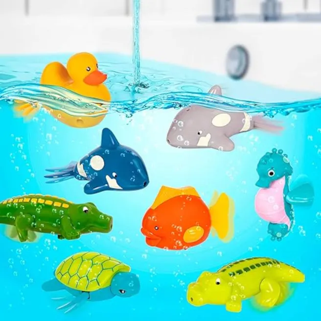 Jucării mecanice Battat: broască țestoasă, pește, crocodil, balenă, cod 2003D Jucării mecanice Battat: broască țestoasă, pește, crocodil, balenă, cod 2003D