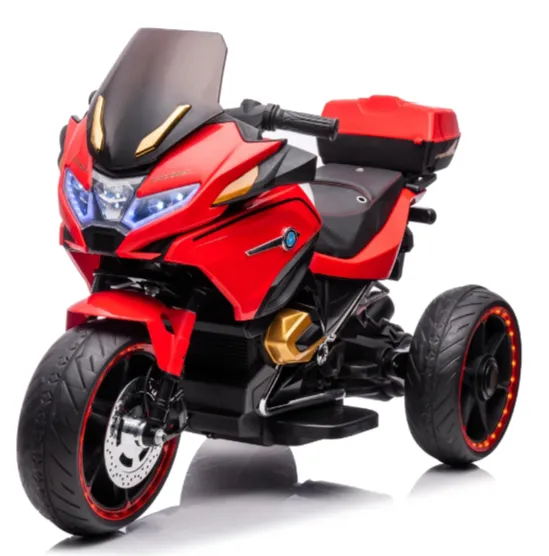 Motocicletă electrică pentru copii cu telecomandă, roșie (83473)