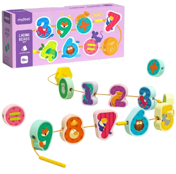 Set șirag “Cifre și animale”, 12 piese