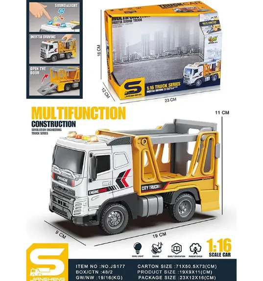 MASINA CAMION CU SUNET SI LUMINI (INSTRUCTIUNE IN ROMANA) 72131