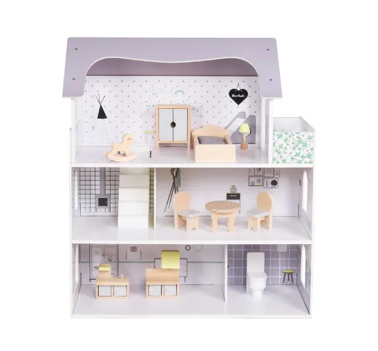 Casă de păpuși din lemn 62*27*70 cm, W06A393