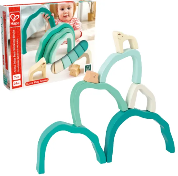 Piramidă din lemn „Ursuleț polar”