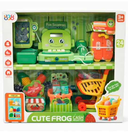 Set de joacă „Casă de marcat cu produse” (cu efecte luminoase și sonore), verde, cod 952047