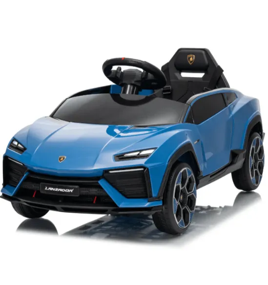 Mașină electrică GB Lamborghini Lanzador, 12V7AH x 1.25W x 2, albastră, cod 1586D