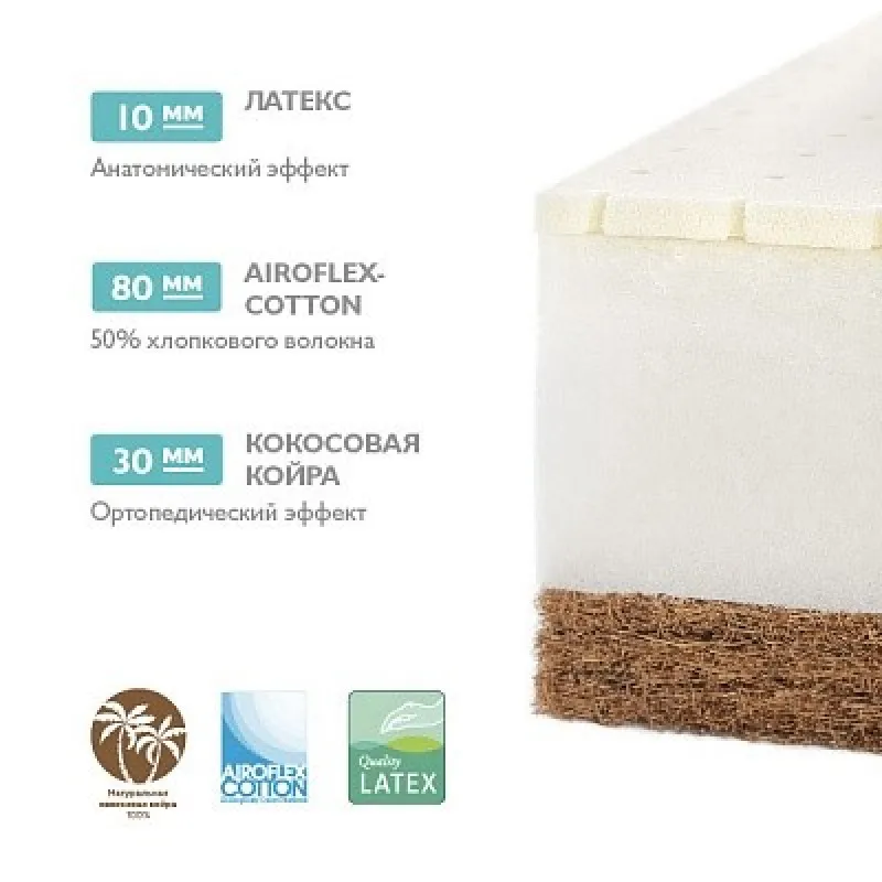 Saltea pentru copii Eco Lat 50x60x12cm