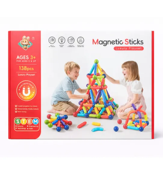 Constructor magnetic Magnetic Sticks 138 piese, cod 962101