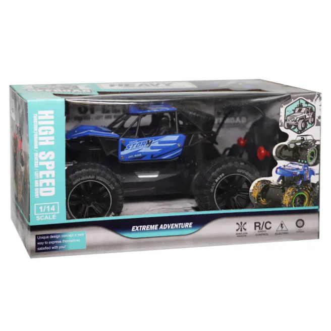 Mașină 1:14 Buggy Off Roadcu telecomandă, USB, acum., albastră, cod 822083