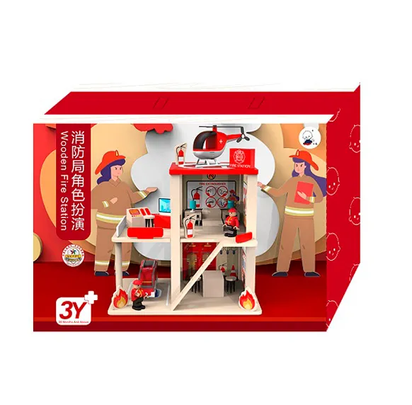 Statie de pompieri din lemn S04B001