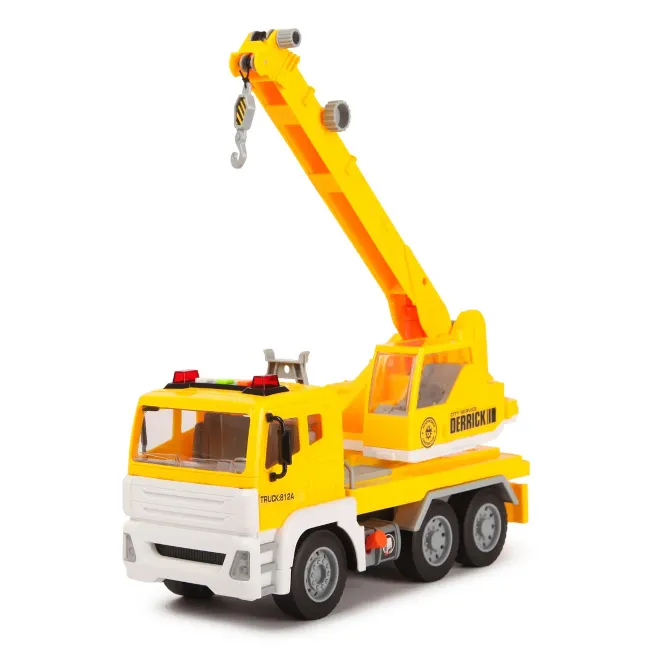 Camion-Macara cu inerție 1:12 (lumină) galben, cod 1834D Camion-Macara cu inerție 1:12 (lumină) galben, cod 1834D