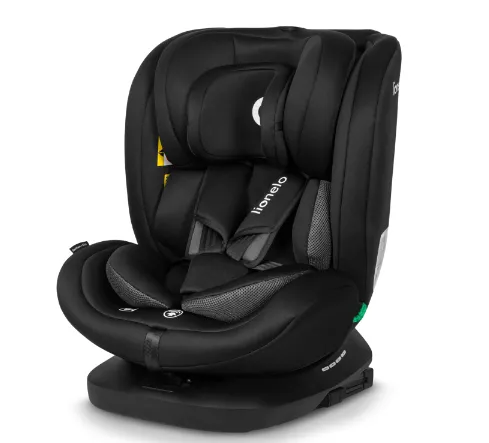 Scaun auto 40-150 cm (i-Size) Isofix Lionelo Bastiaan Black Carbon, rotativ 360