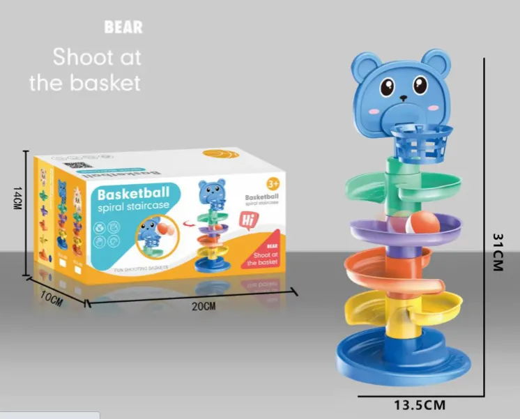  Tobogan turn multicolor cu o minge, LXL-400A