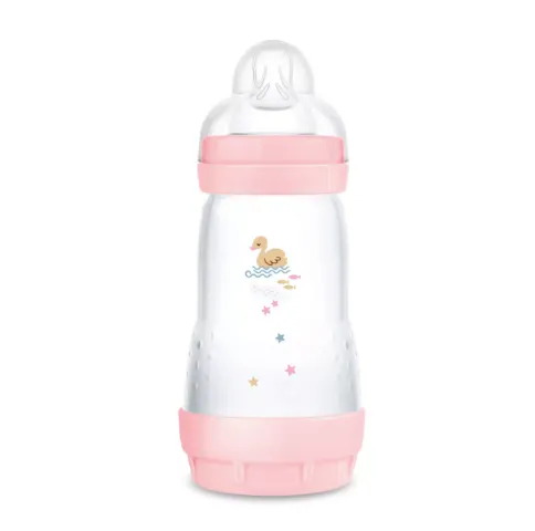 Biberon cu sistem anti-colic din plastic MAM Perfect Start Sealife Girl, 260 ml