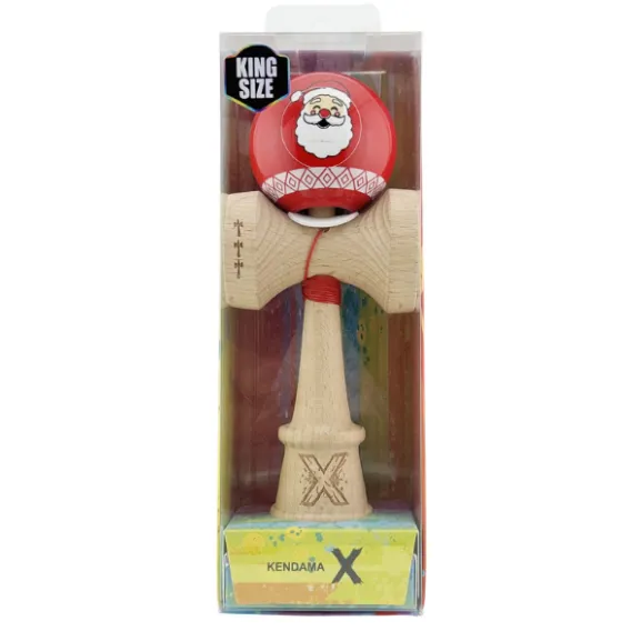 „Kendama Flippy X Original: Moș Crăciun”, Profesionala, Rulment Metalic, Ața 55 cm, Cupe Mari, 7.5 x 6 x 18 cm „Kendama Flippy X Original: Moș Crăciun”, Profesionala, Rulment Metalic, Ața 55 cm, Cupe Mari, 7.5 x 6 x 18 cm